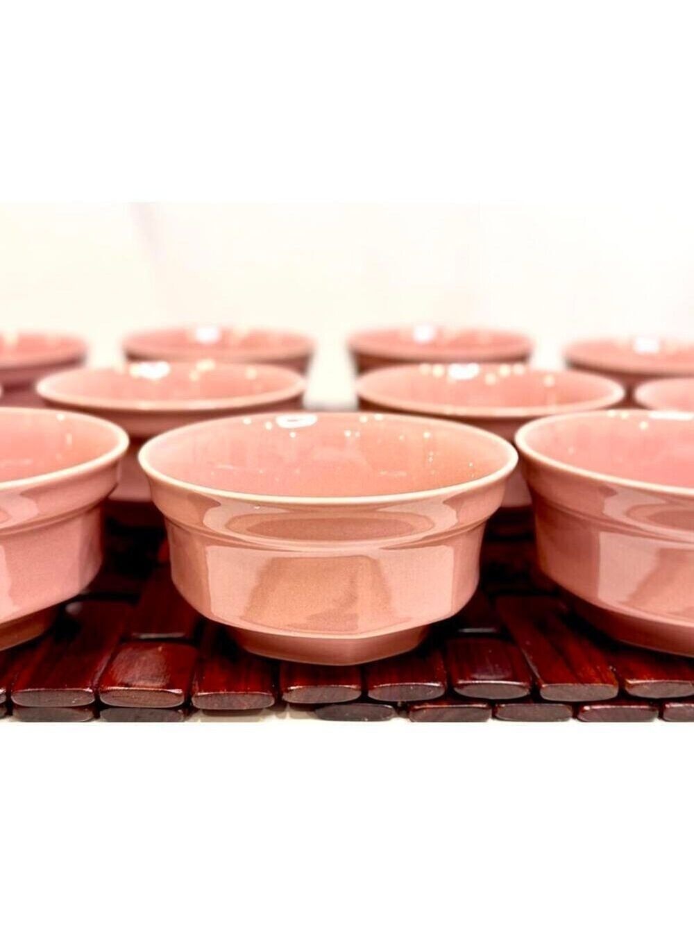 Mikasa English Chintz Rose Gray Small Bowls – Set of 11, Japan Vintage Stoneware